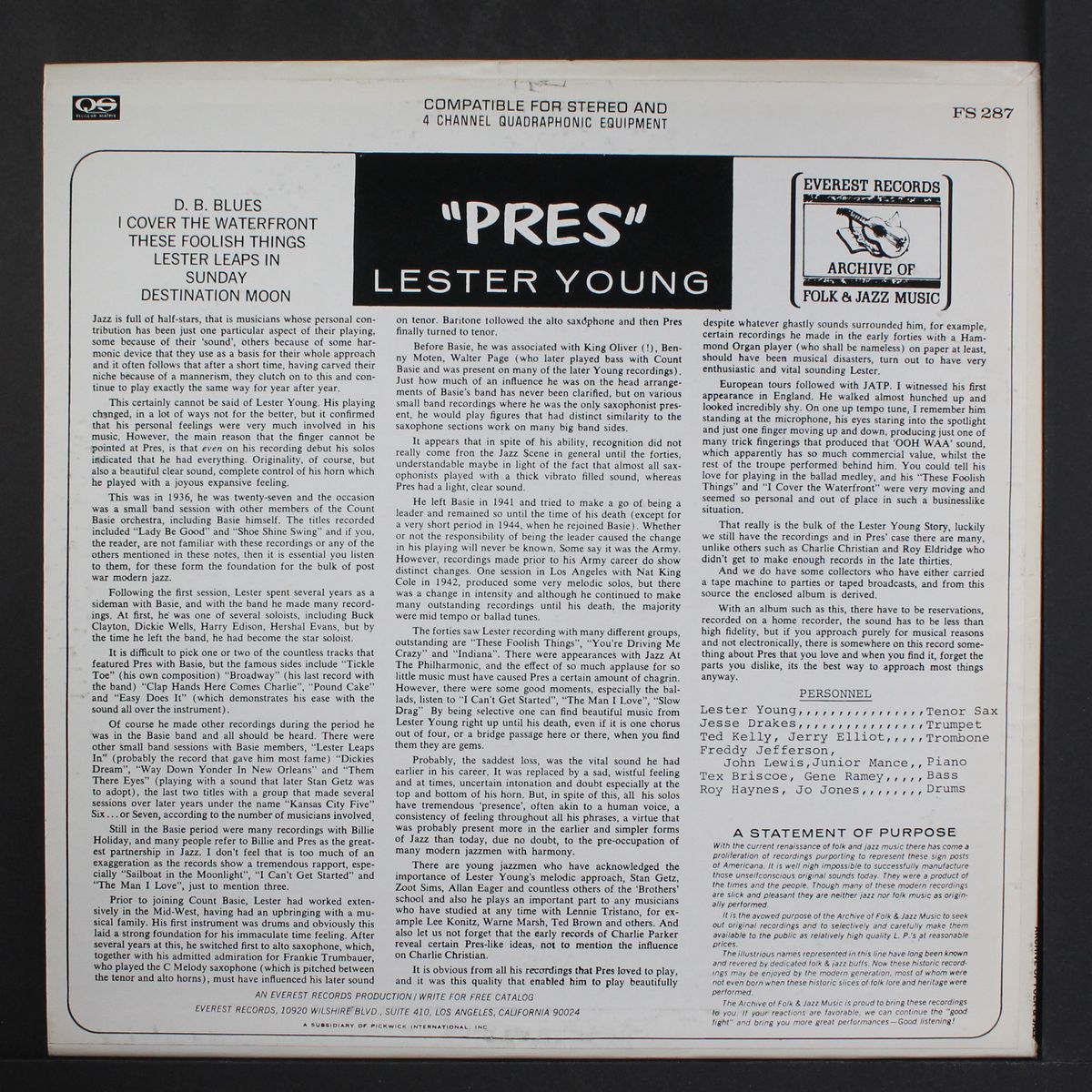 lester young (pres) by LESTER YOUNG