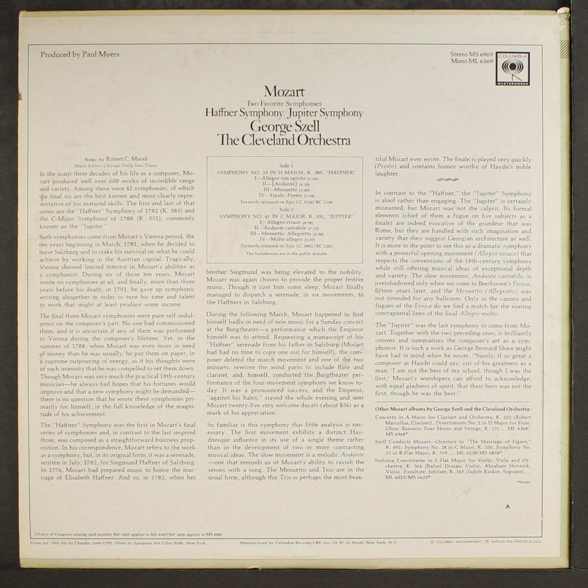 mozart: haffner symphony / jupiter symphony by GEORGE SZELL