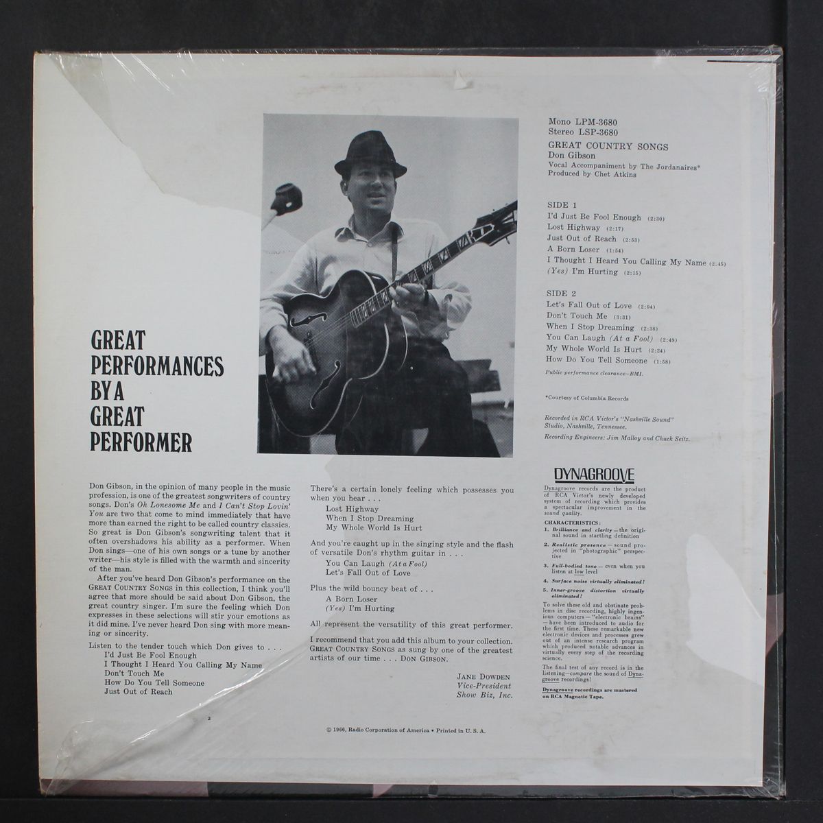 great country songs by DON GIBSON