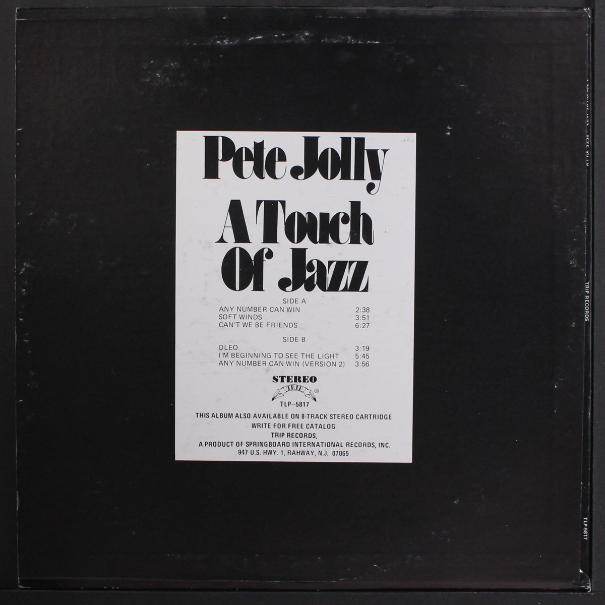 a touch of jazz by PETE JOLLY