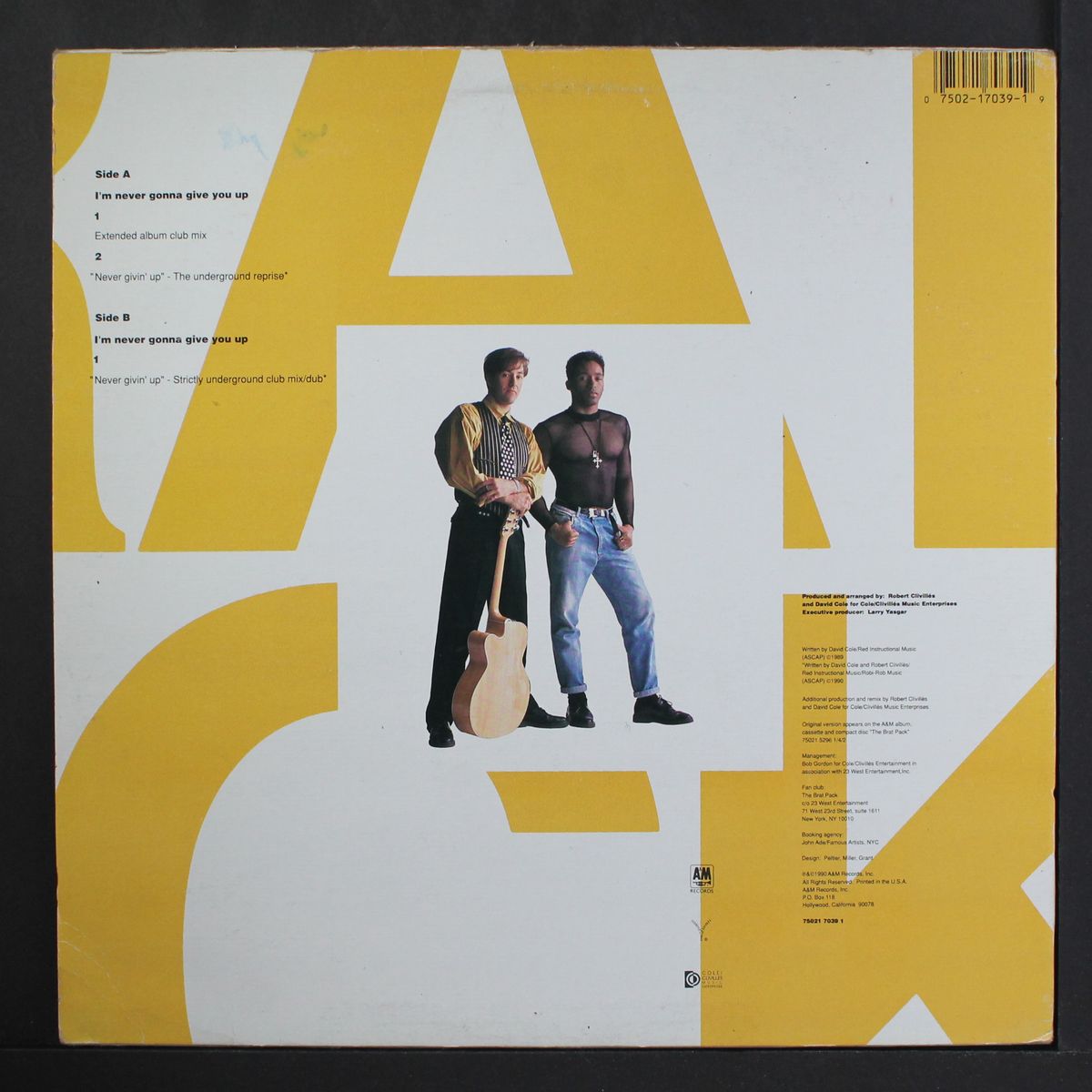 i'm never gonna give you up by BRAT PACK