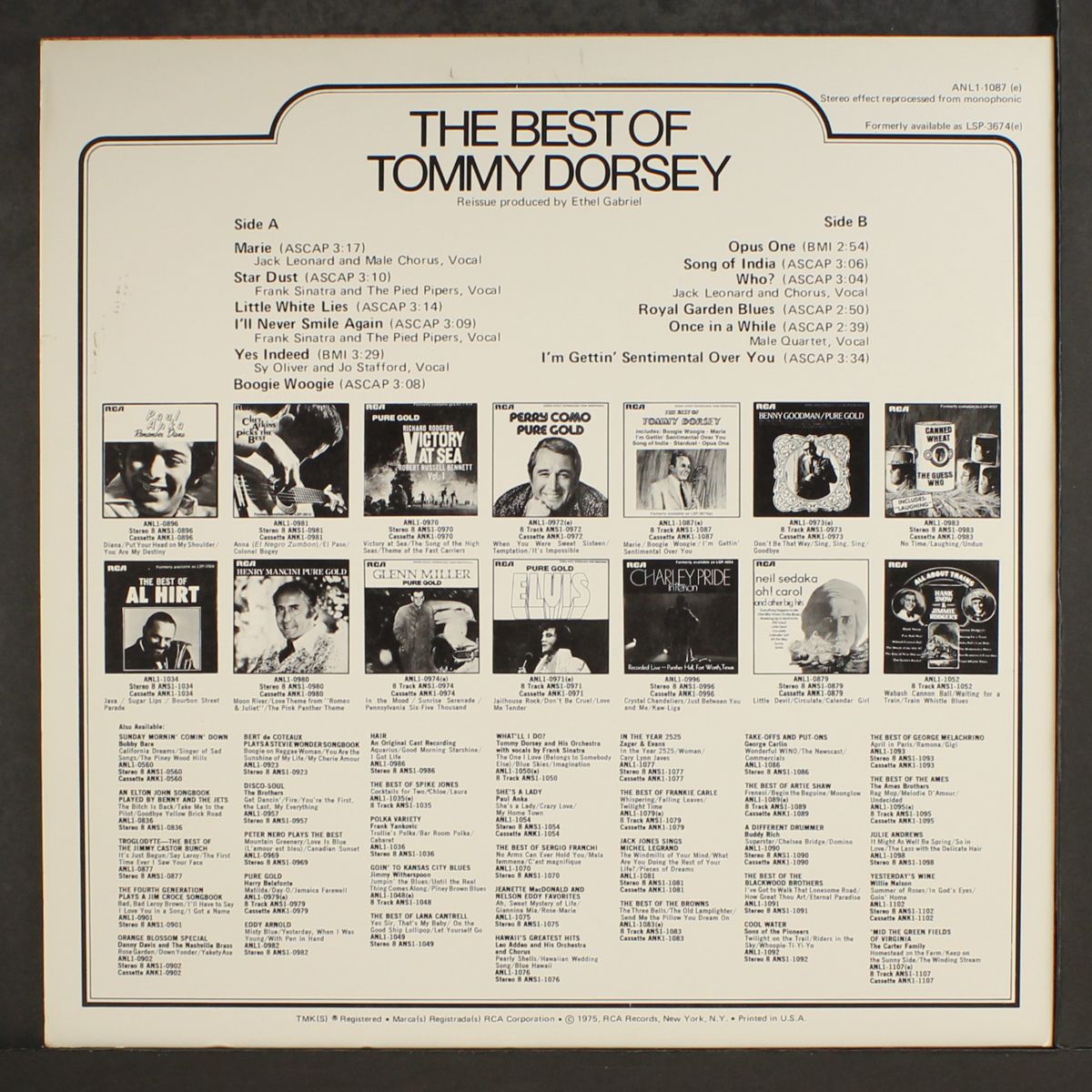 best of by TOMMY DORSEY