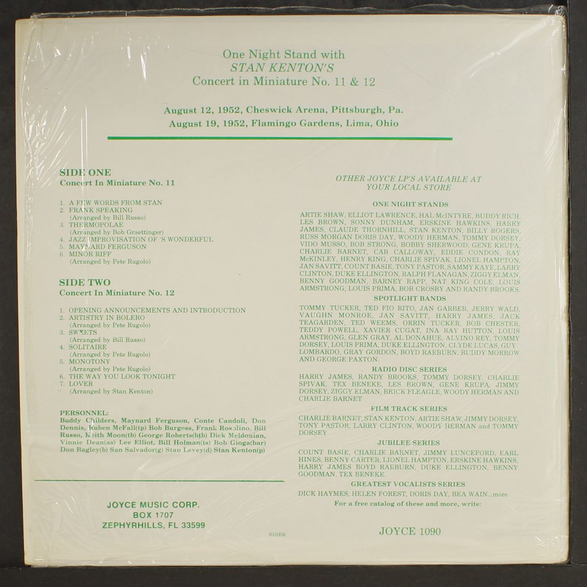 concert in miniature #11 & 12 by STAN KENTON