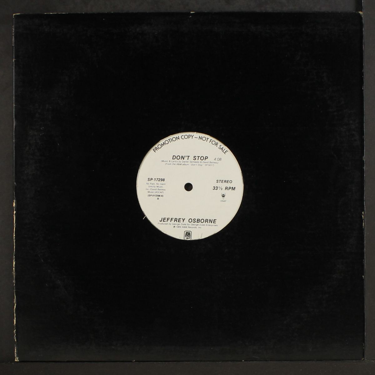 don't stop / same by JEFFREY OSBORNE