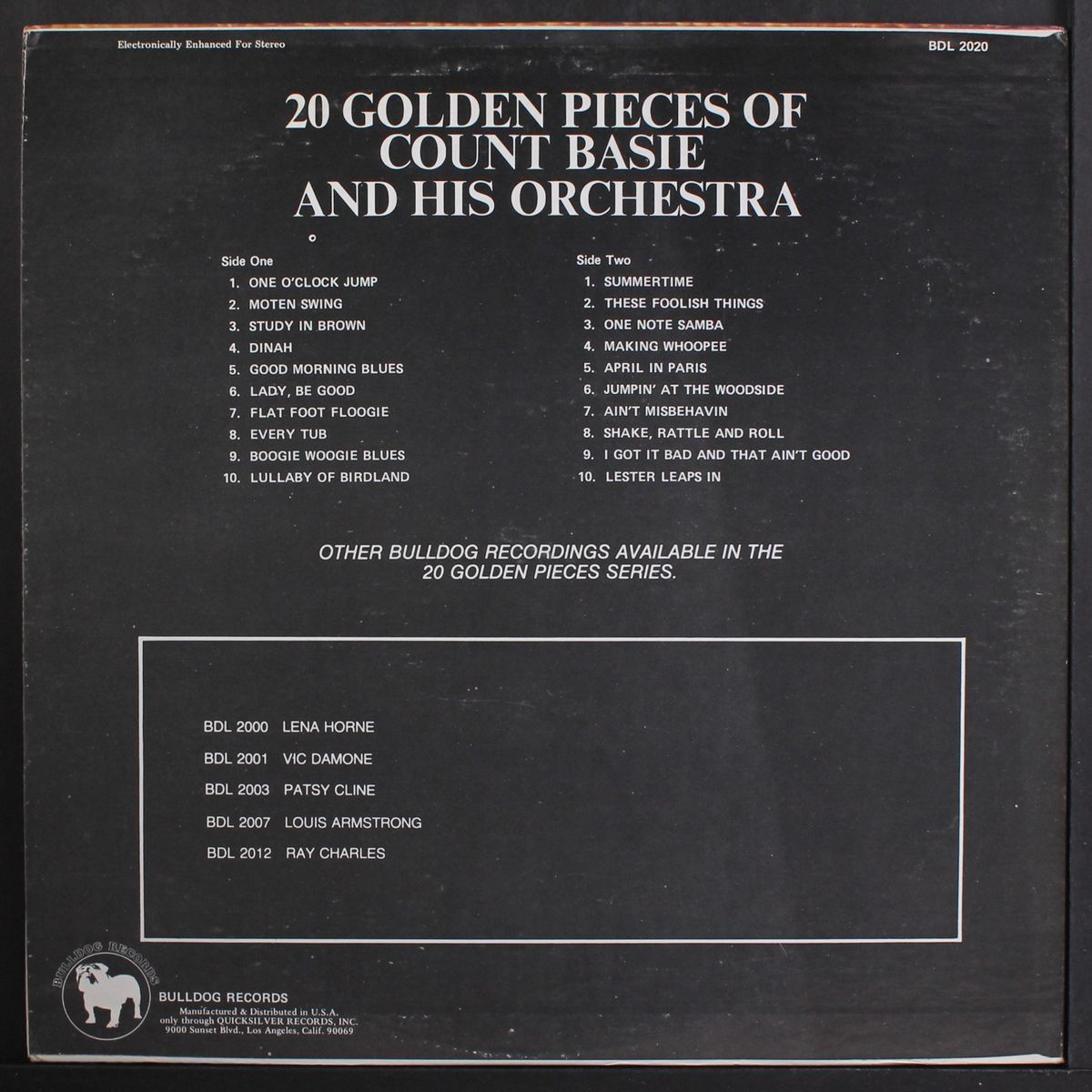 20 golden pieces of by COUNT BASIE