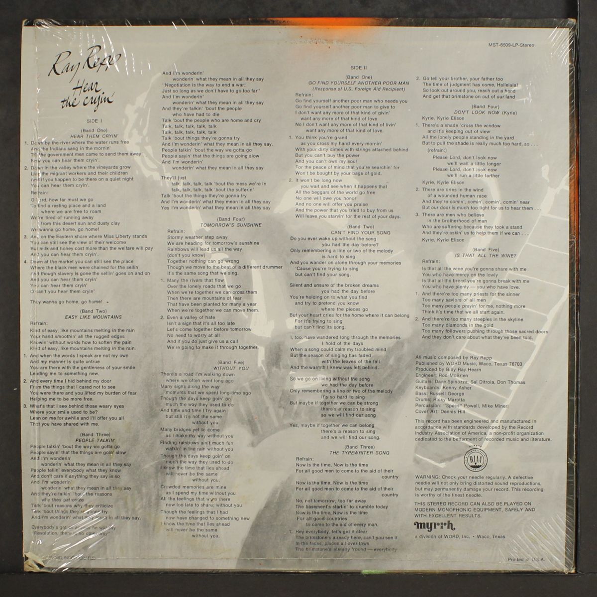 hear the cryin' by RAY REPP