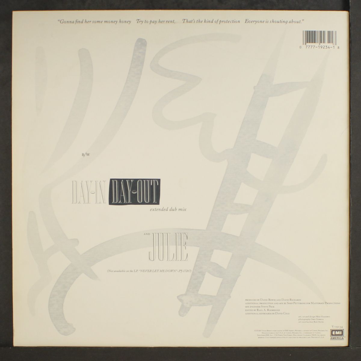 day-in day-out by DAVID BOWIE