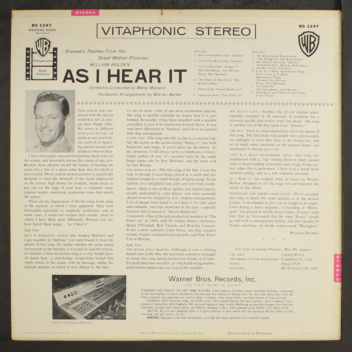 as i hear it by WILLIAM HOLDEN