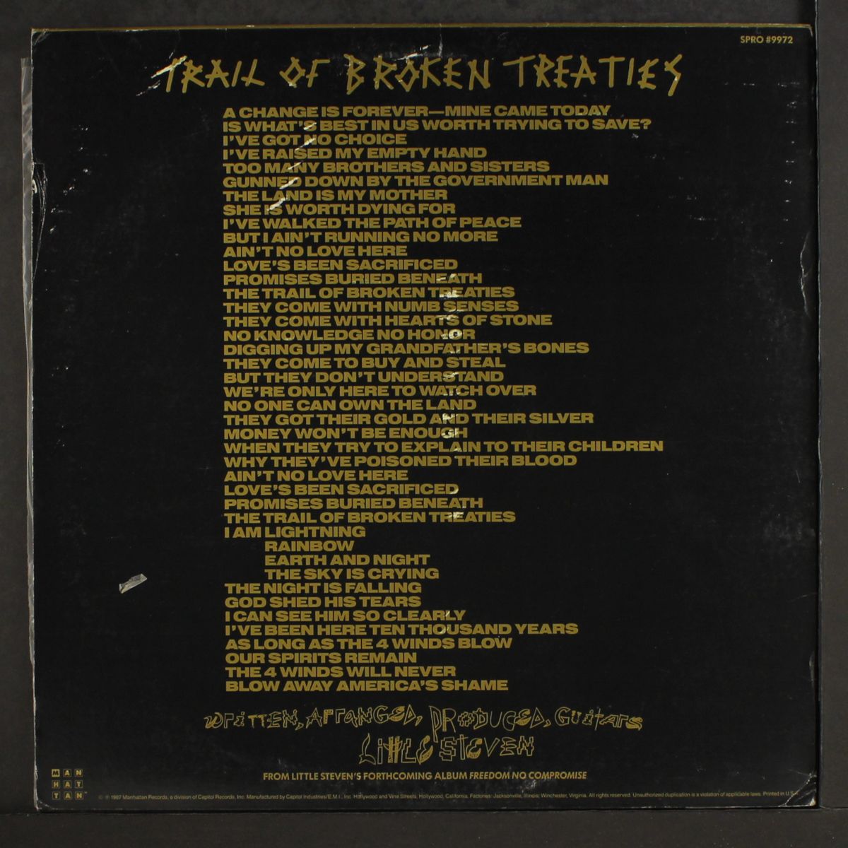 trail of broken treaties by LITTLE STEVEN & DISCIPLES OF SOUL