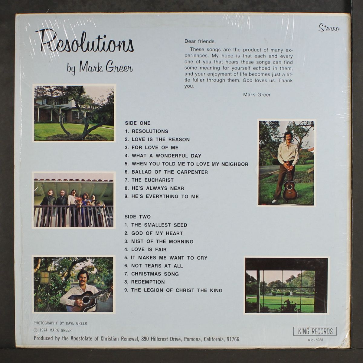 resolutions by MARK GREER