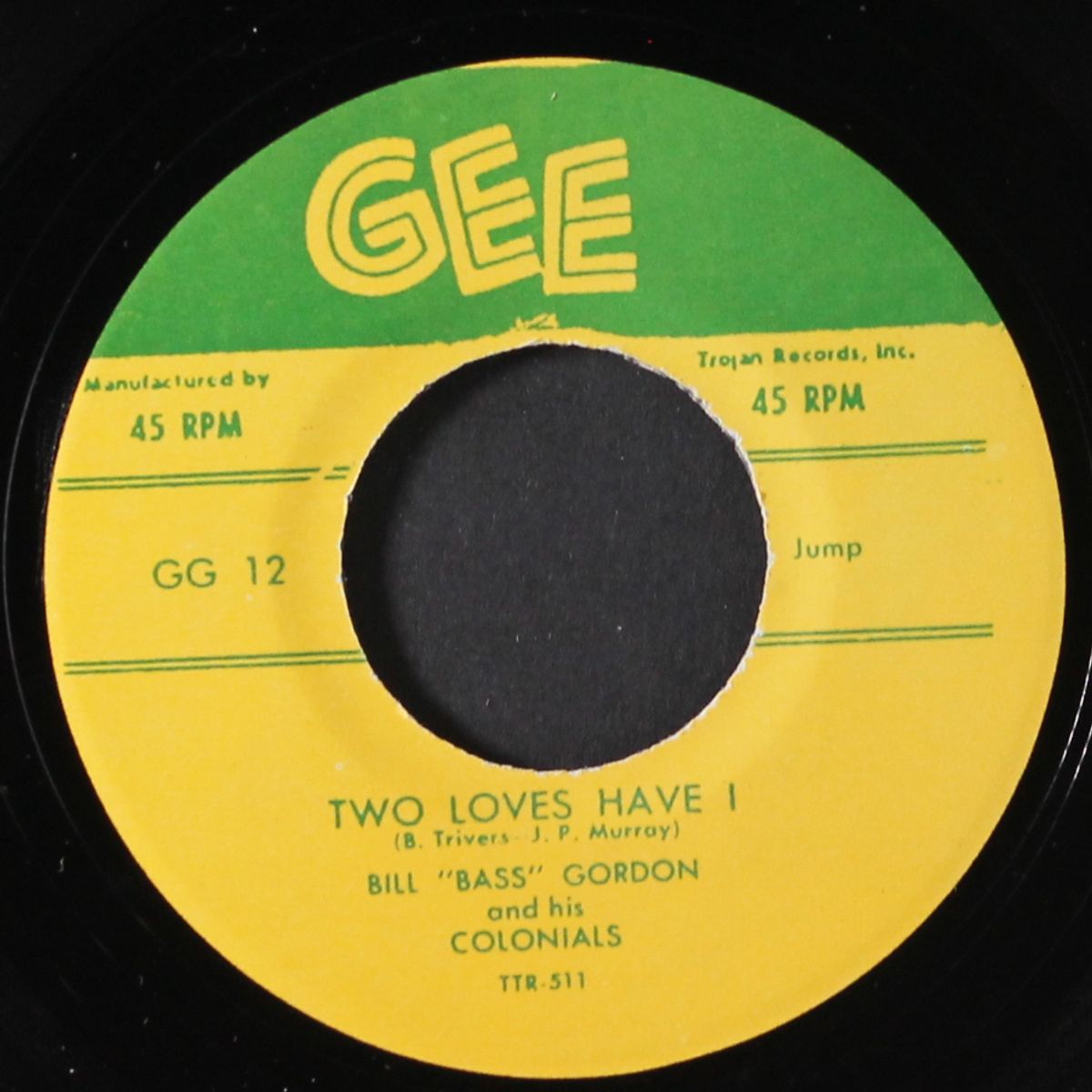 two loves have i / bring my baby back by BILL GORDON & COLONIALS
