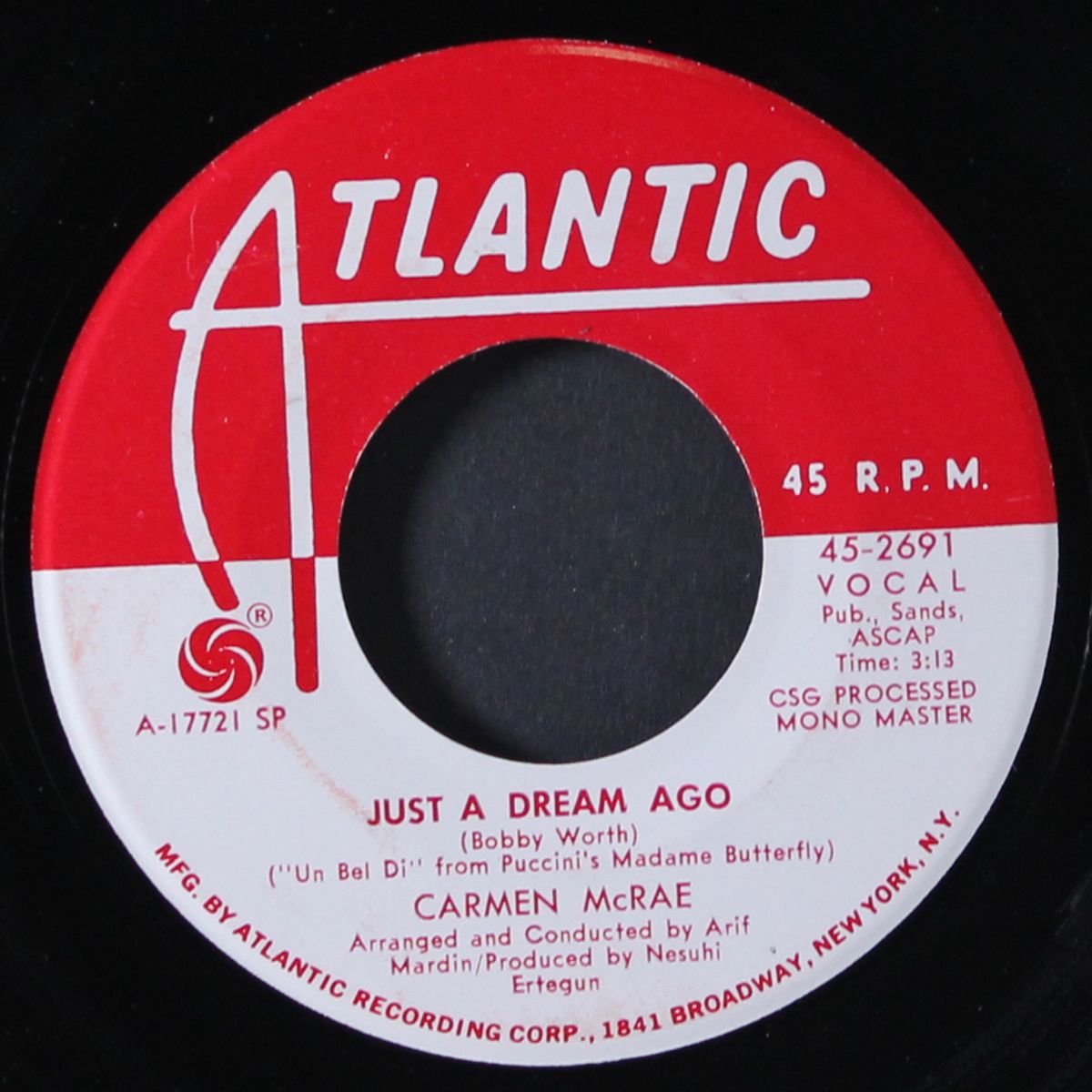 i love you more than you'll ever know / just a dream ago by CARMEN MCRAE