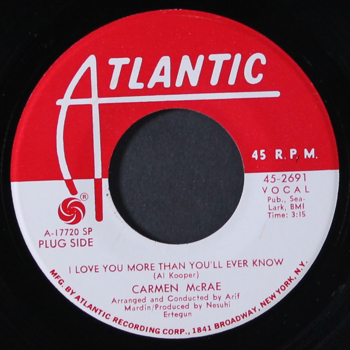 i love you more than you'll ever know / just a dream ago by CARMEN MCRAE