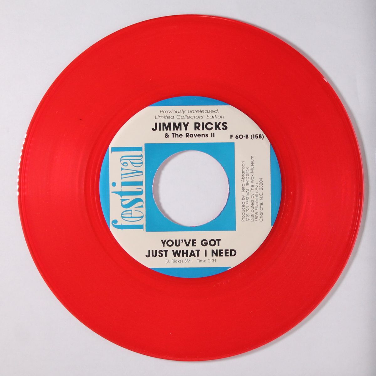 sixty minute man / you've got just what i need by JIMMY RICKS & RAVENS