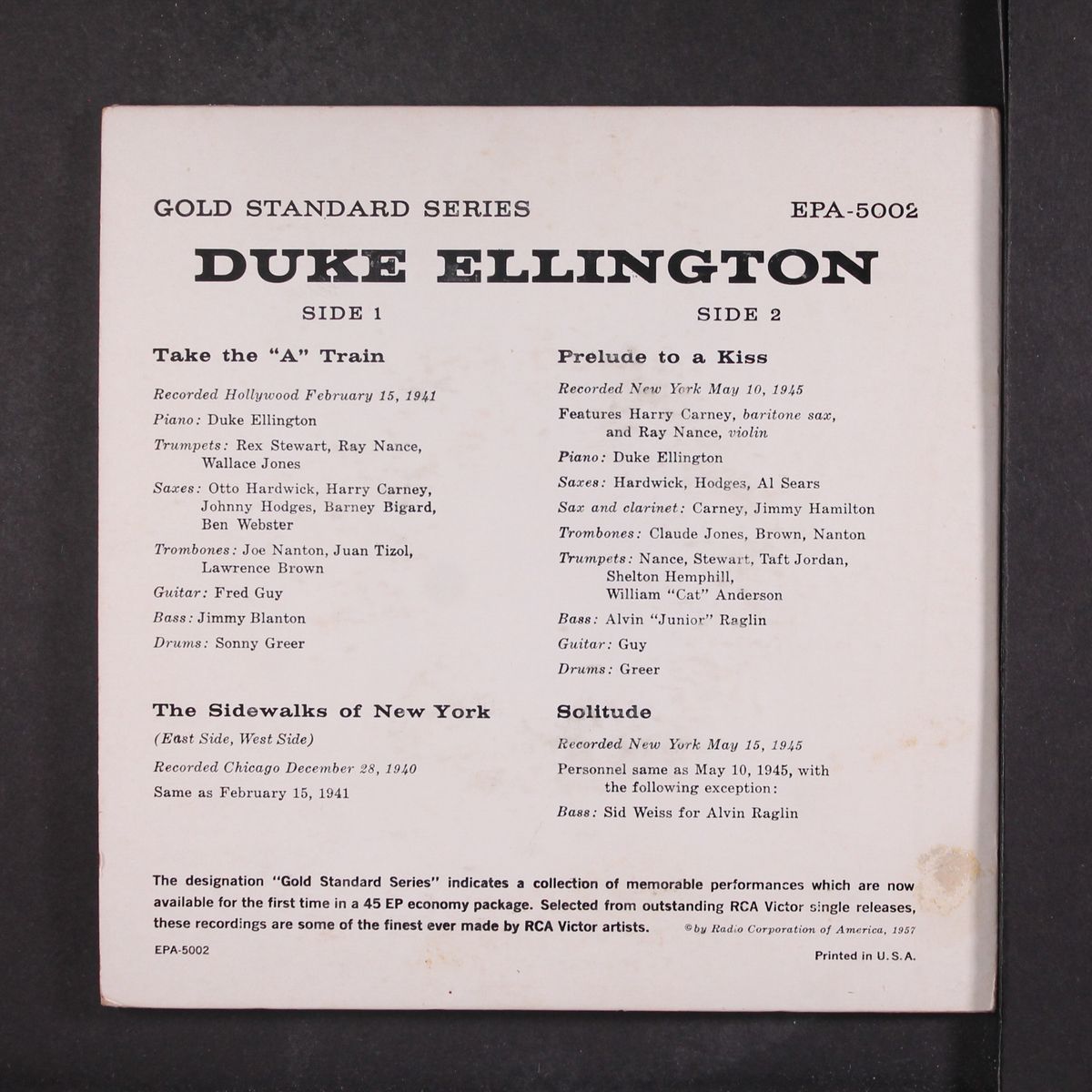 take the "a" train / +3 by DUKE ELLINGTON