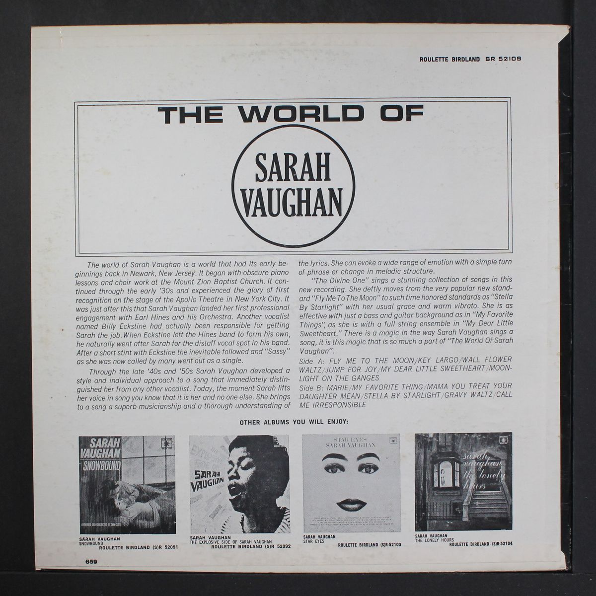 the world of by SARAH VAUGHAN