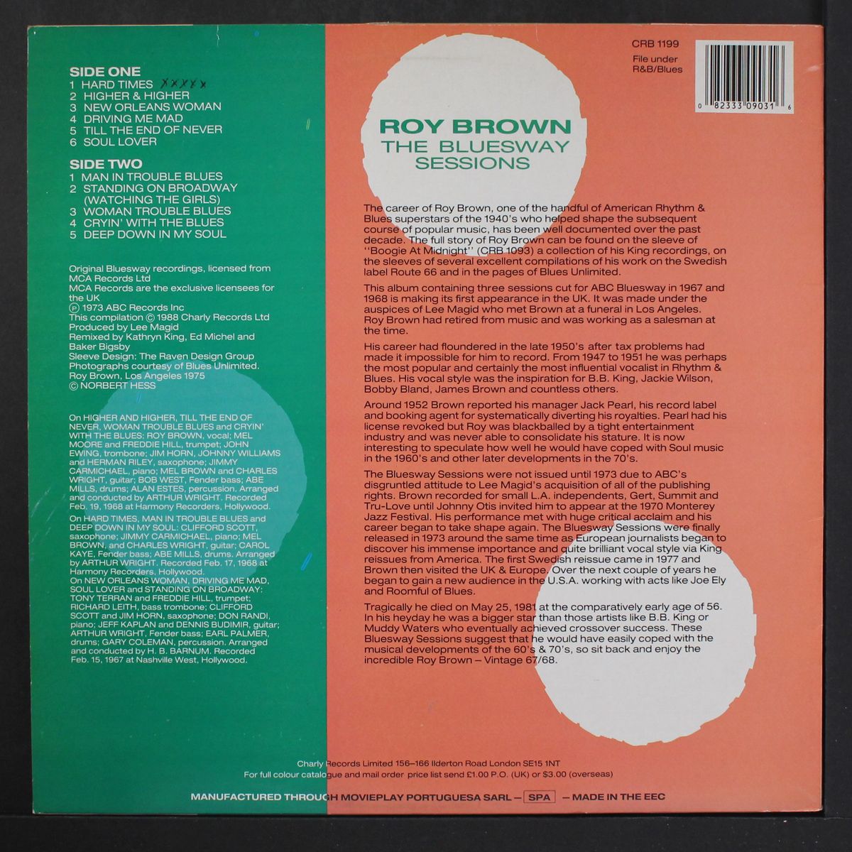 the bluesway sessions by ROY BROWN