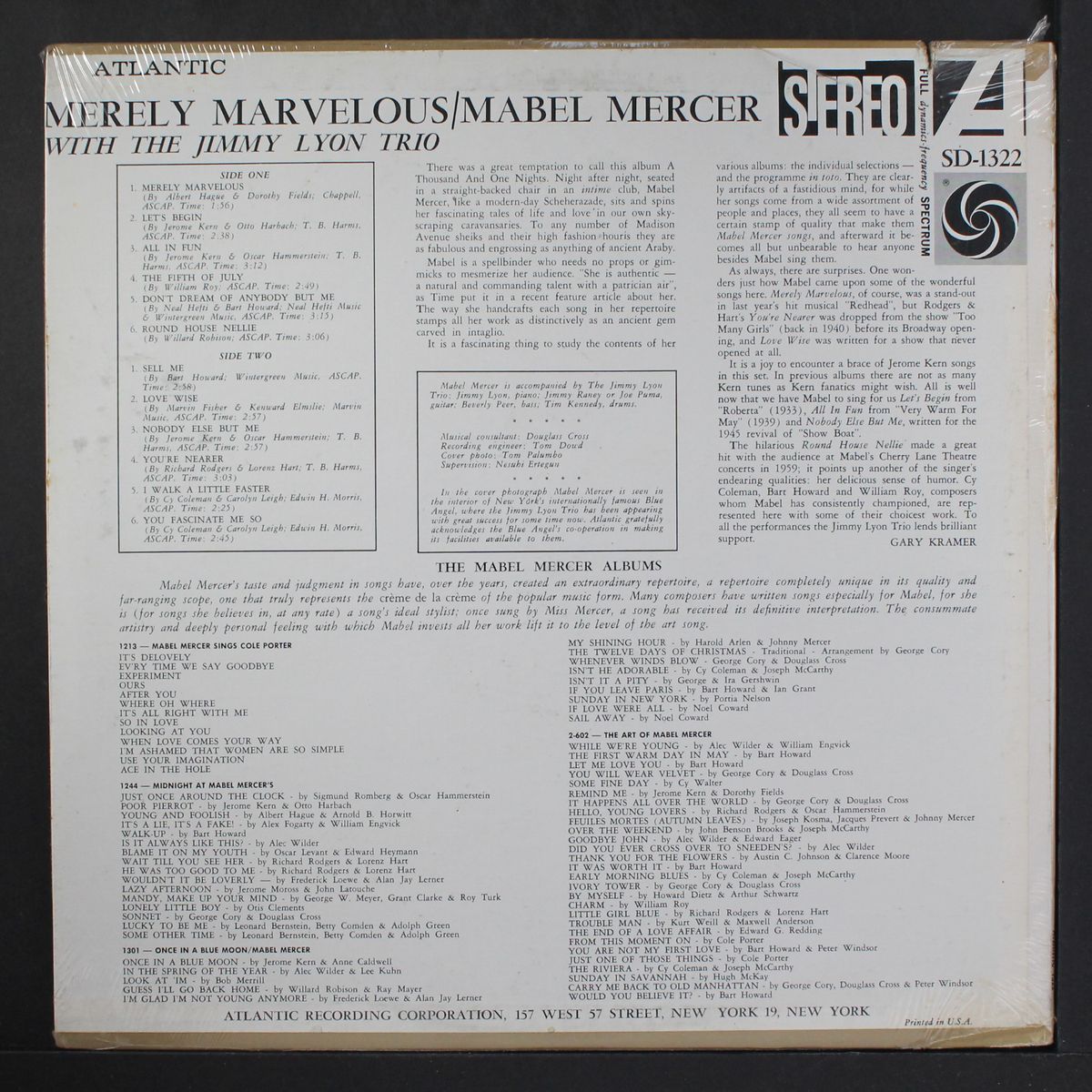 merely marvelous by MABEL MERCER
