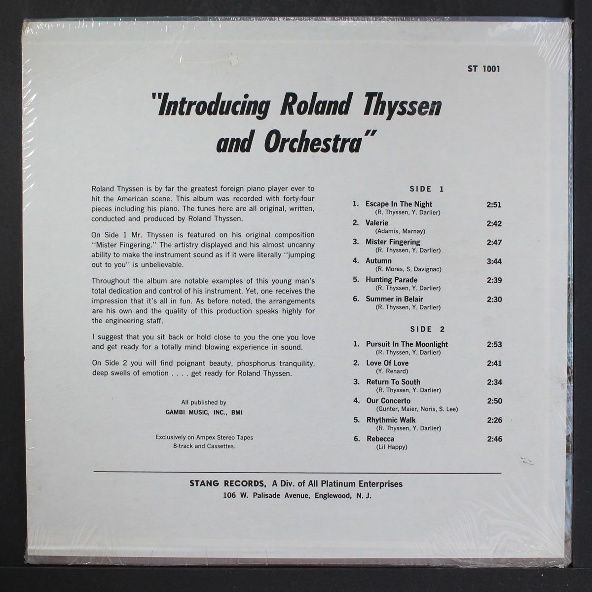 introducing... by ROLAND THYSSEN & ORCHESTRA