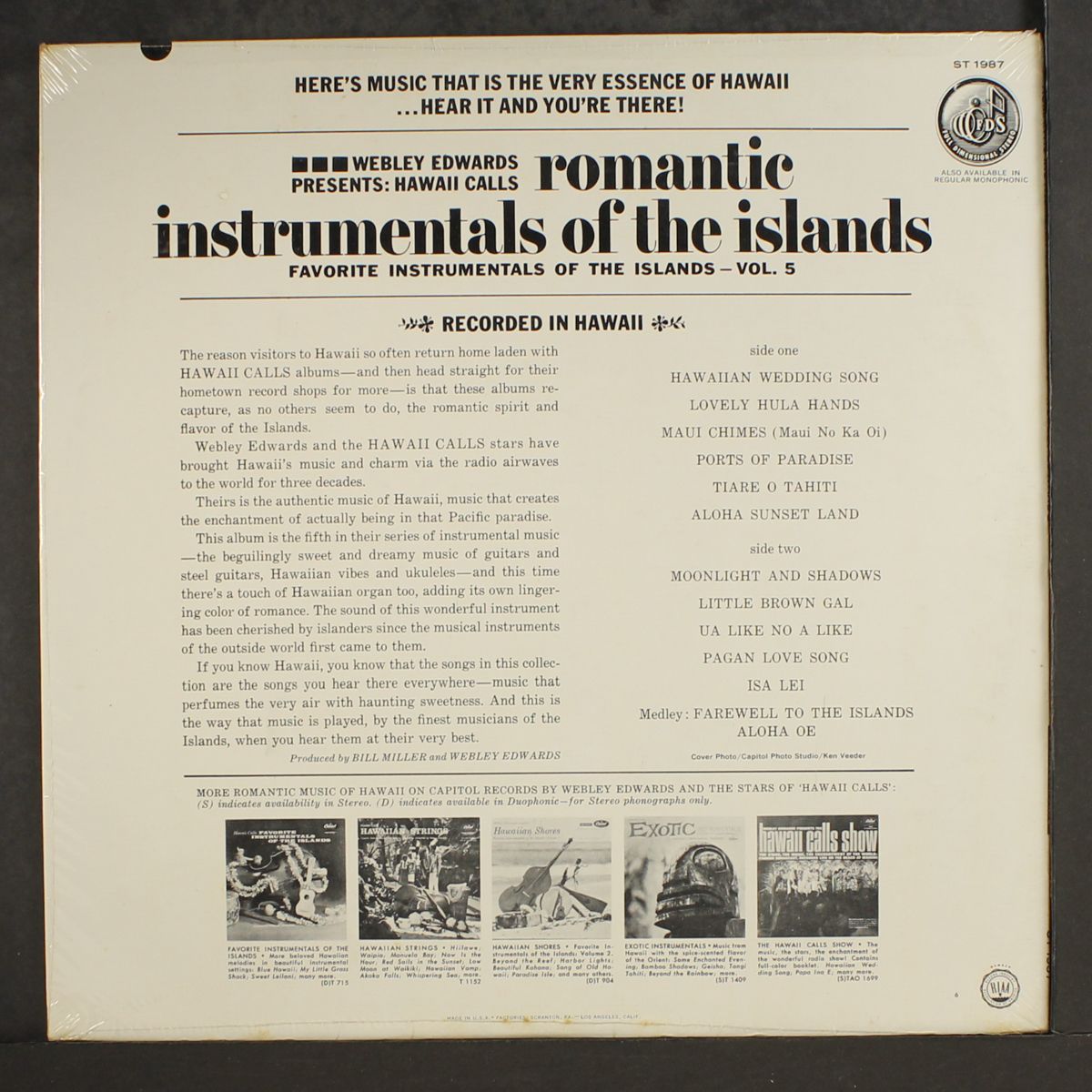 romantic instrumentals of the islands by WEBLEY EDWARDS
