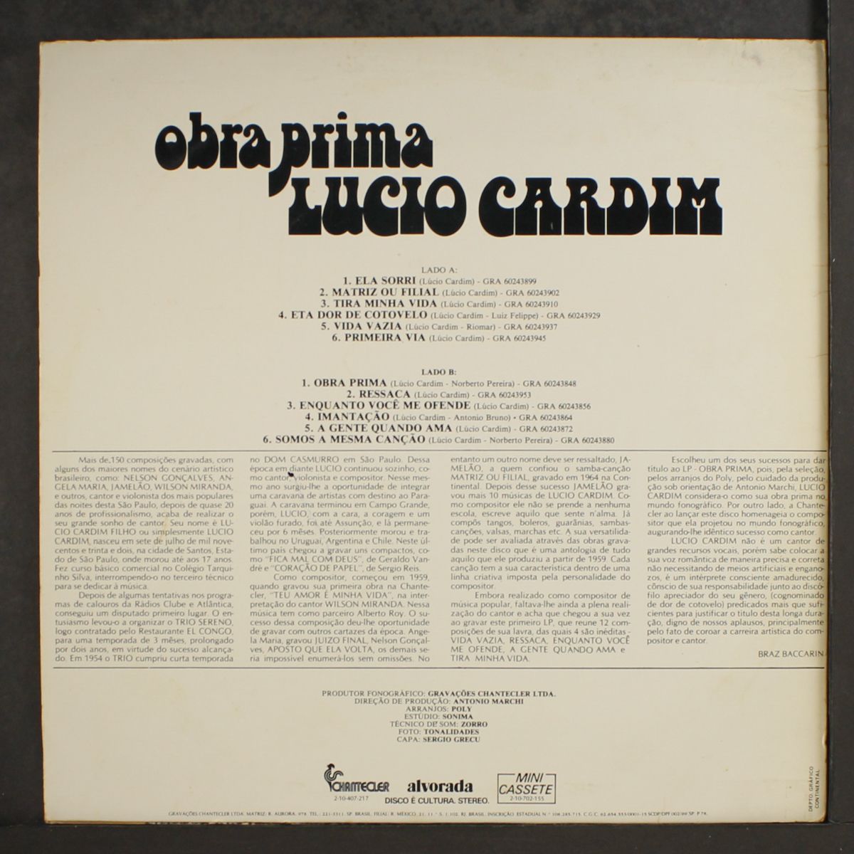 obra prima by LUCIO CARDIM