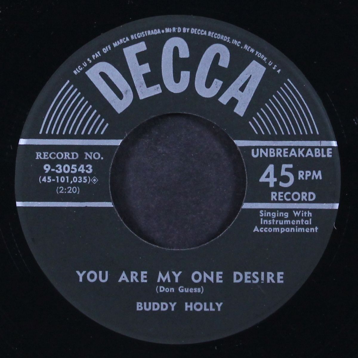 love me / you are my one desire by BUDDY HOLLY