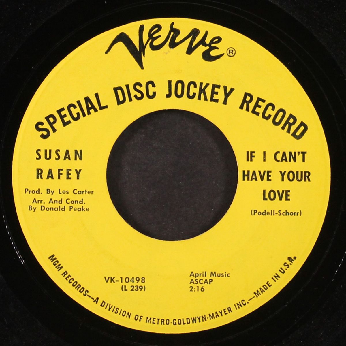 he'll go back to her again / if i can't have your love by SUSAN RAFEY