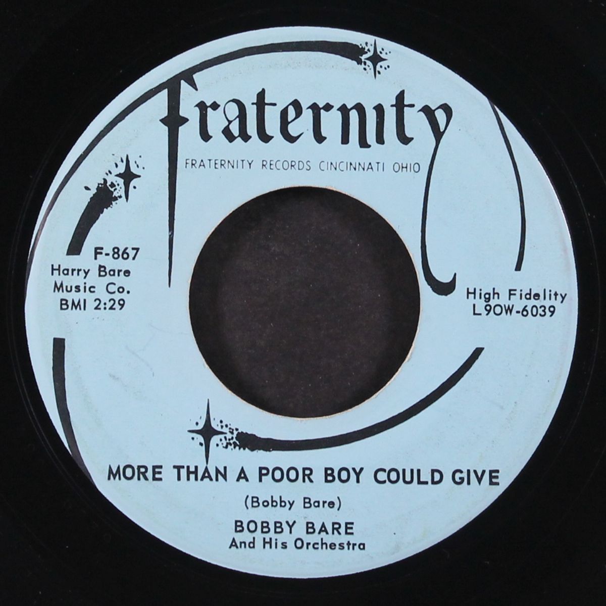 more than a poor boy could give / sweet singin sam by BOBBY BARE