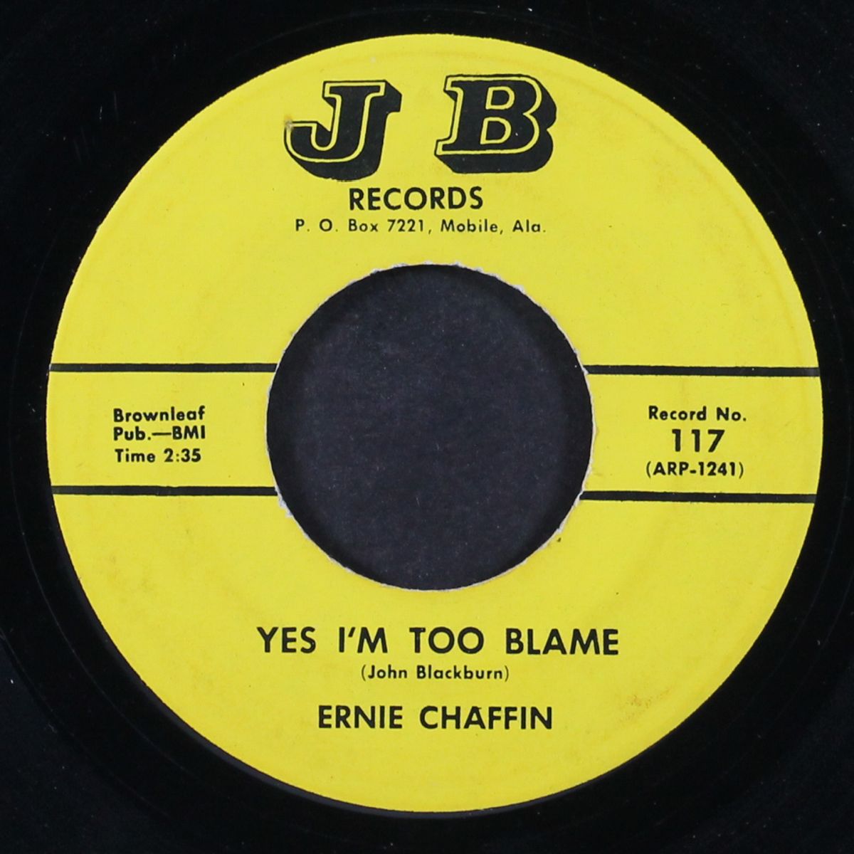 yes, i'm to blame / born to deceive by ERNIE CHAFFIN