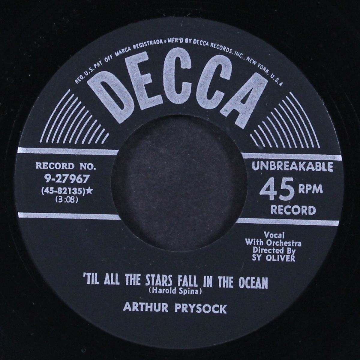 wheel of fortune / 'til the stars fall in the ocean by ARTHUR PRYSOCK
