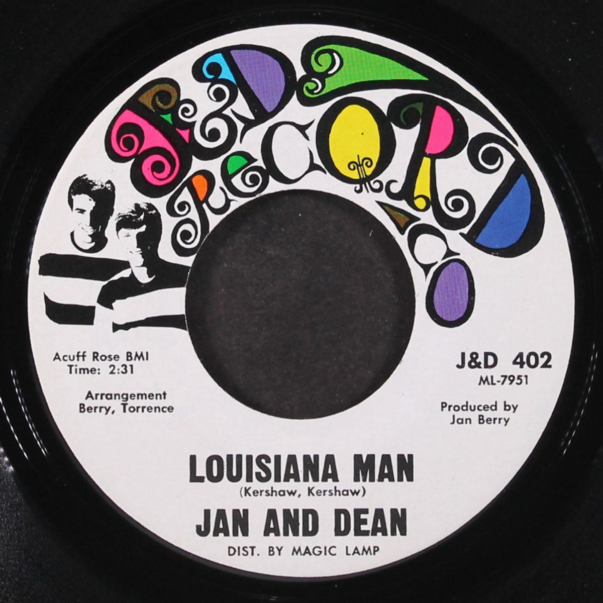like a summer rain / louisiana man by JAN & DEAN