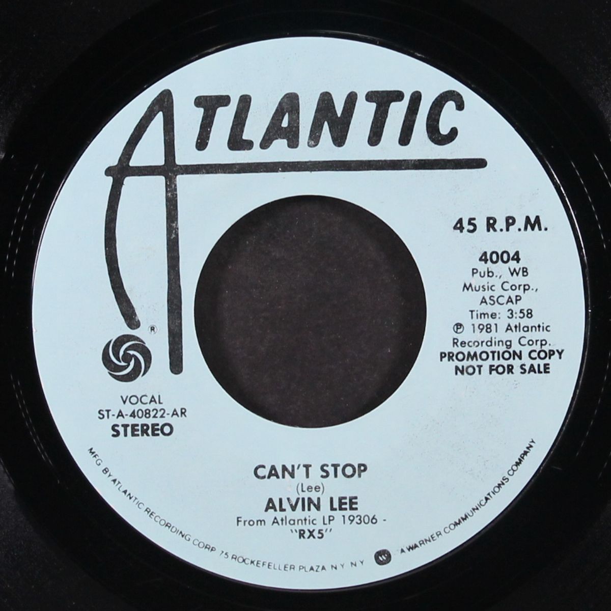 can't stop / mono by ALVIN LEE