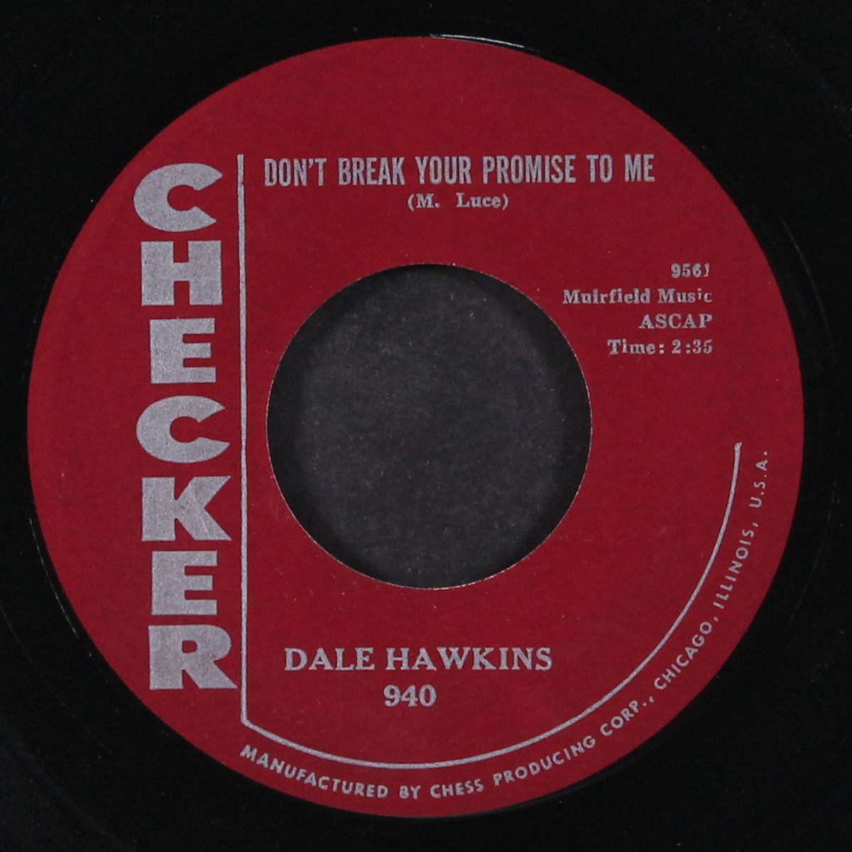 hot dog / don't break your promise to me by DALE HAWKINS