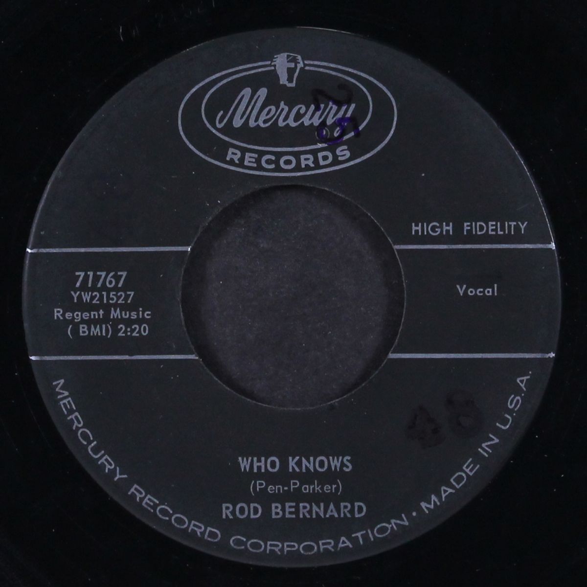 who knows / lonely hearts club by ROD BERNARD