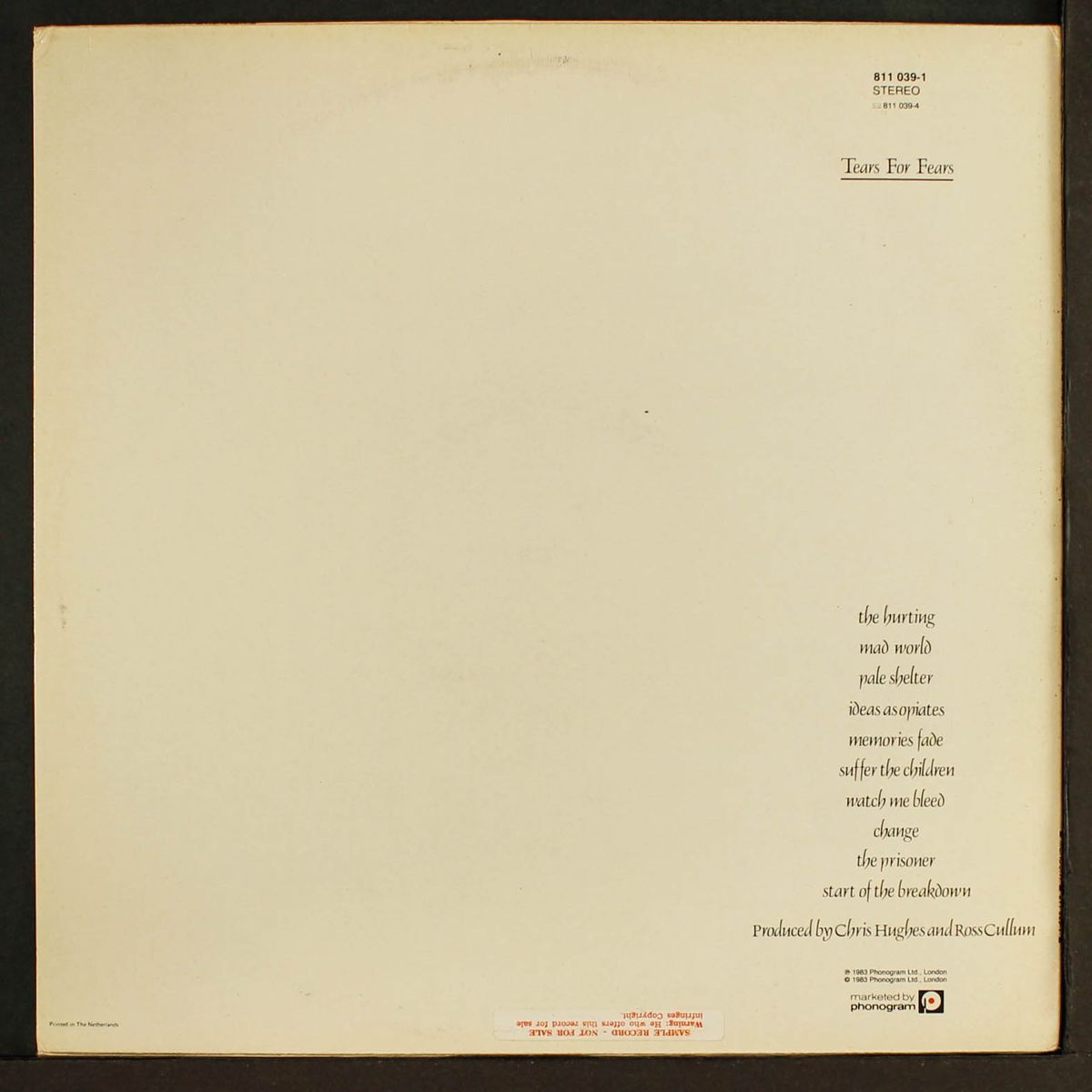 the hurting by TEARS FOR FEARS
