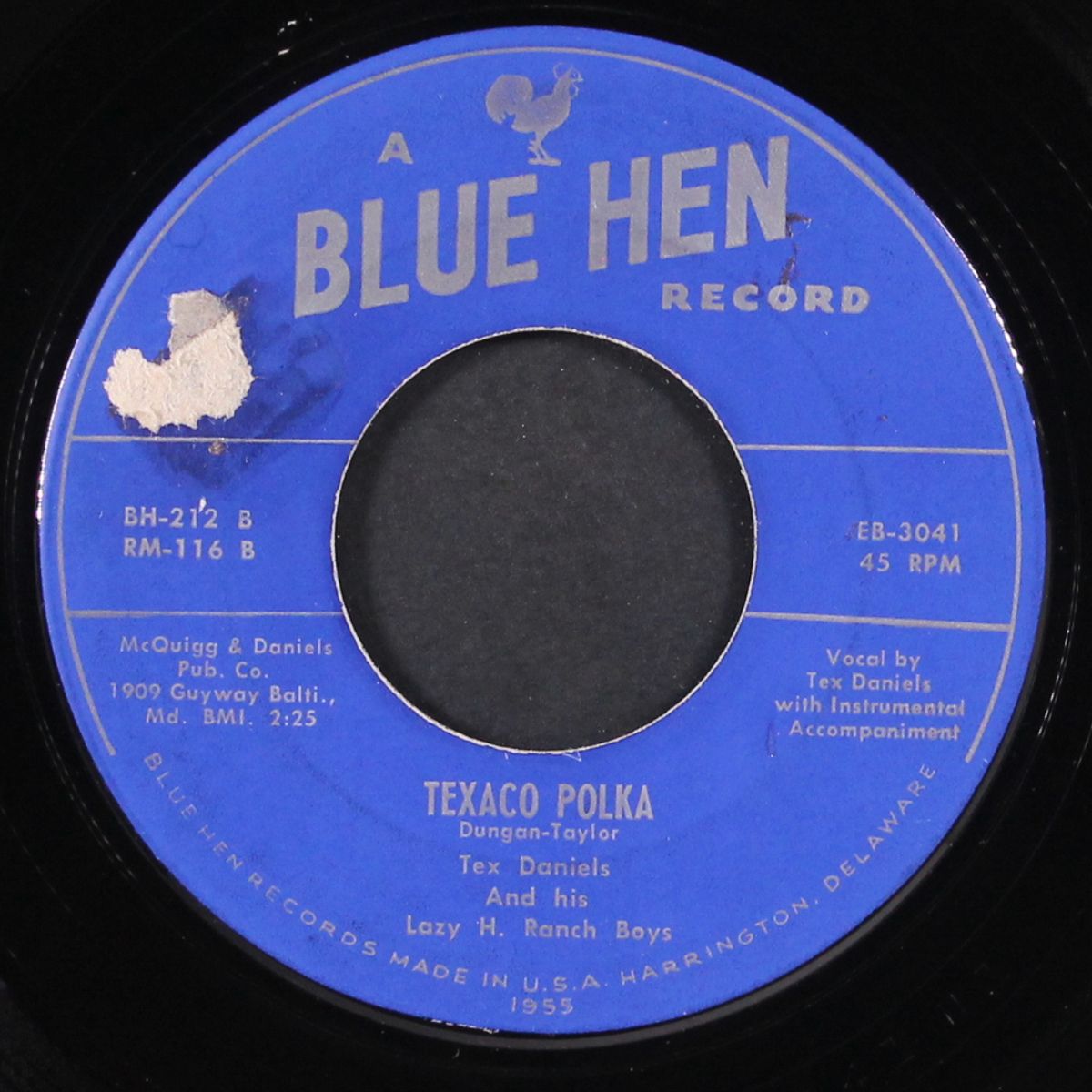 blue hen boogie / texaco polka by TEX DANIELS