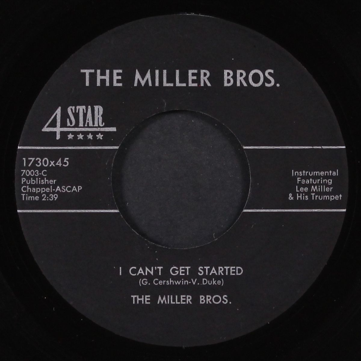 back roads / i can't get started by MILLER BROTHERS