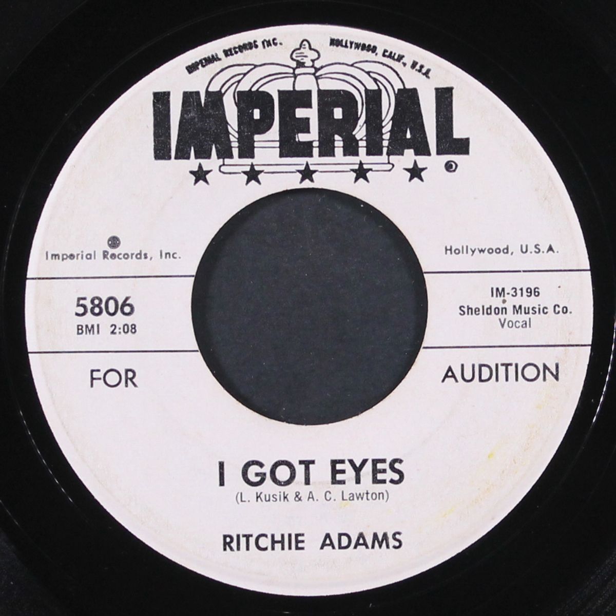 something inside of me died / i got eyes by RITCHIE ADAMS