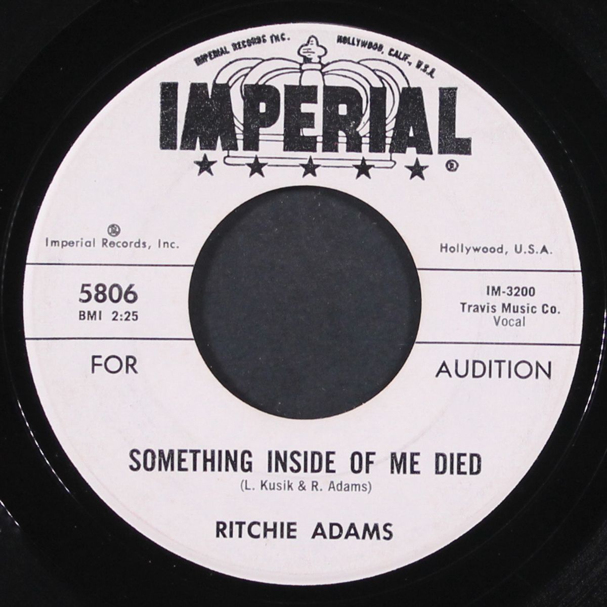 something inside of me died / i got eyes by RITCHIE ADAMS