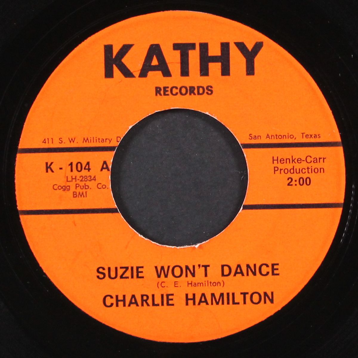 suzie won't dance / where is your heart tonight by CHARLIE HAMILTON