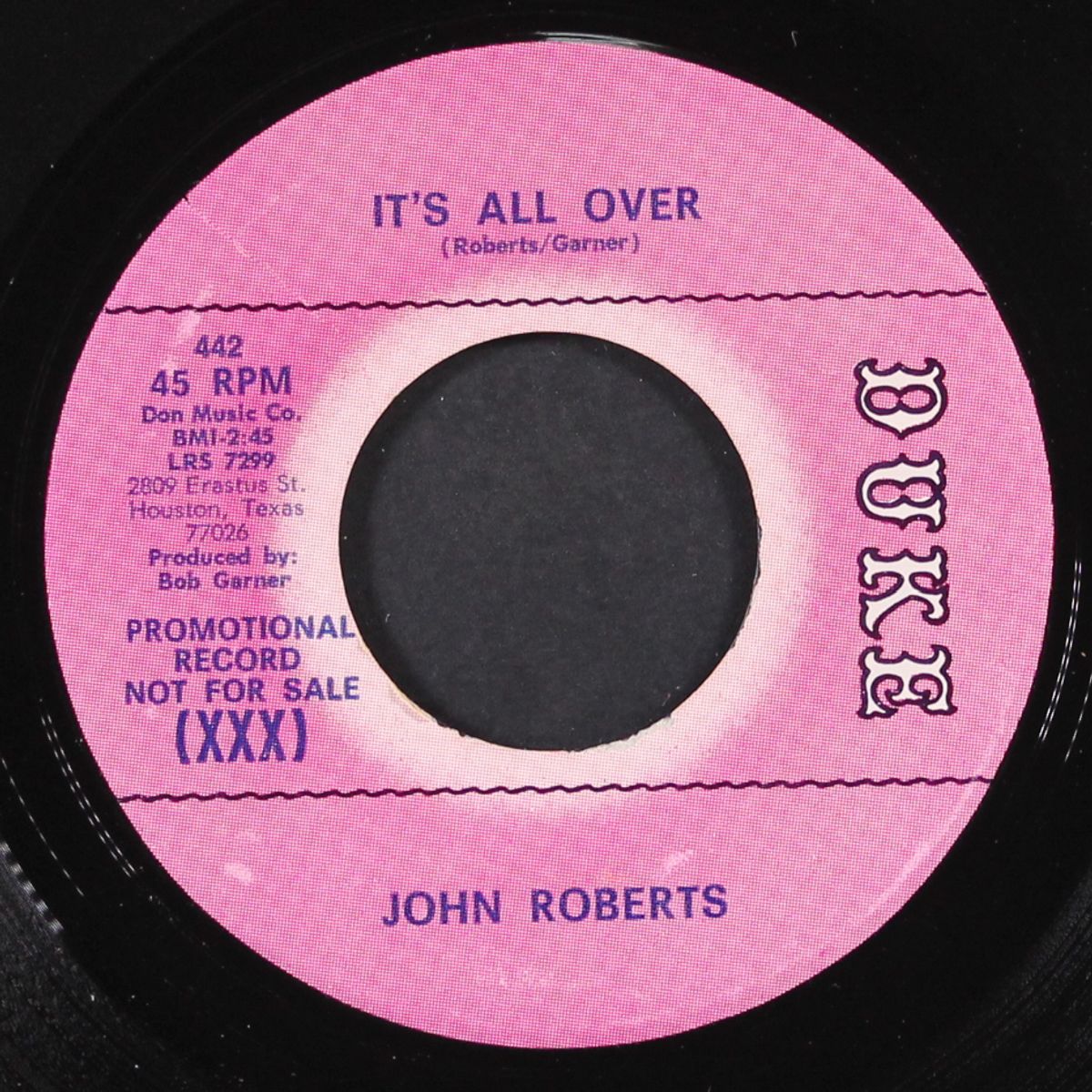 baby i need somebody / it's all over by JOHN ROBERTS