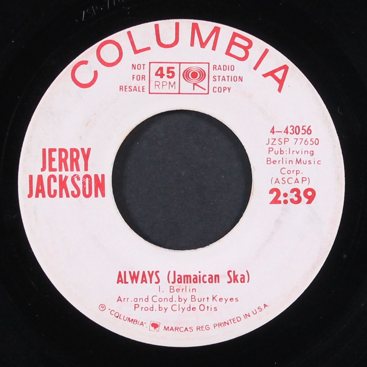 always (jamaican ska) / shrimp boats by JERRY JACKSON