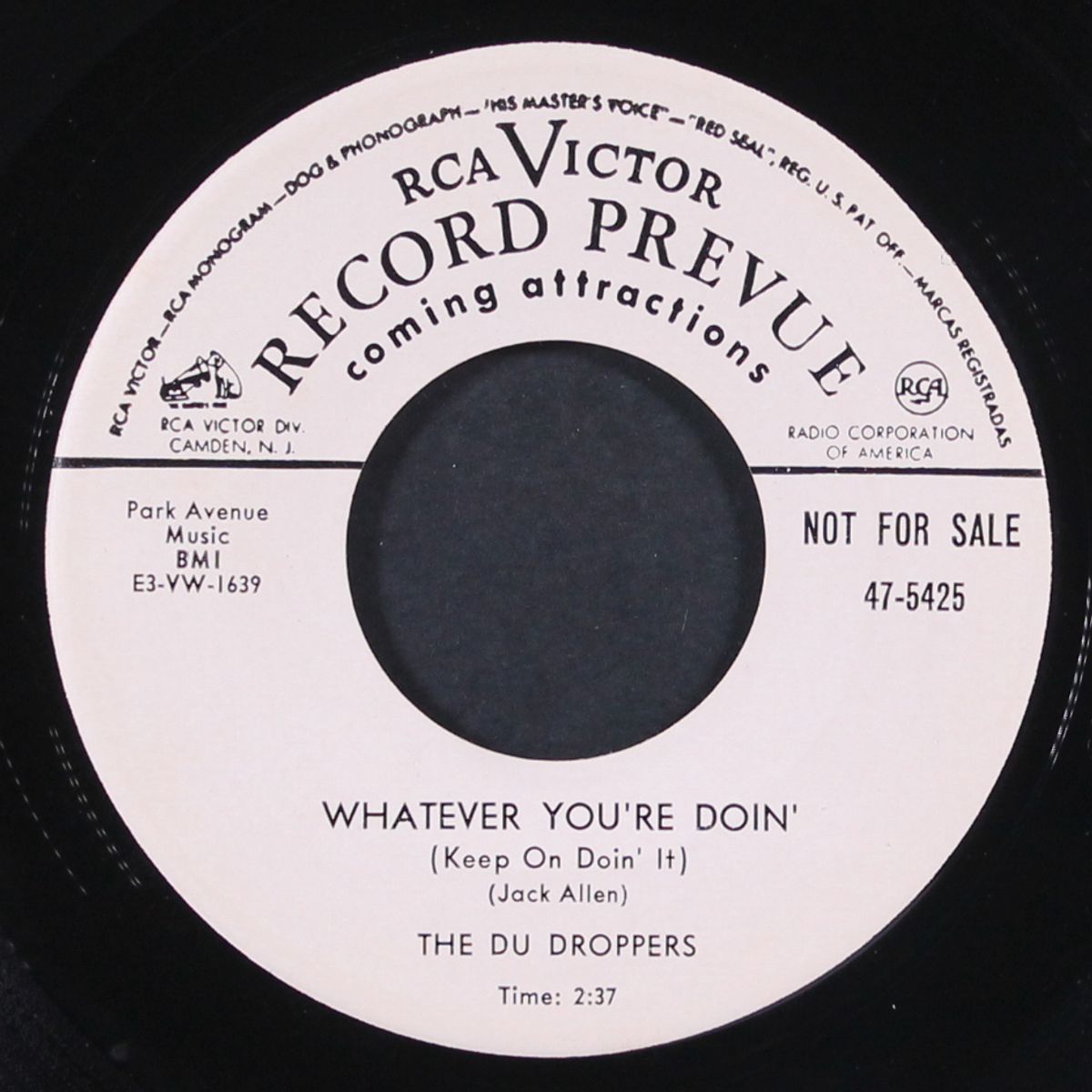 somebody work on my baby's mind / whatever you're doin' by DU DROPPERS
