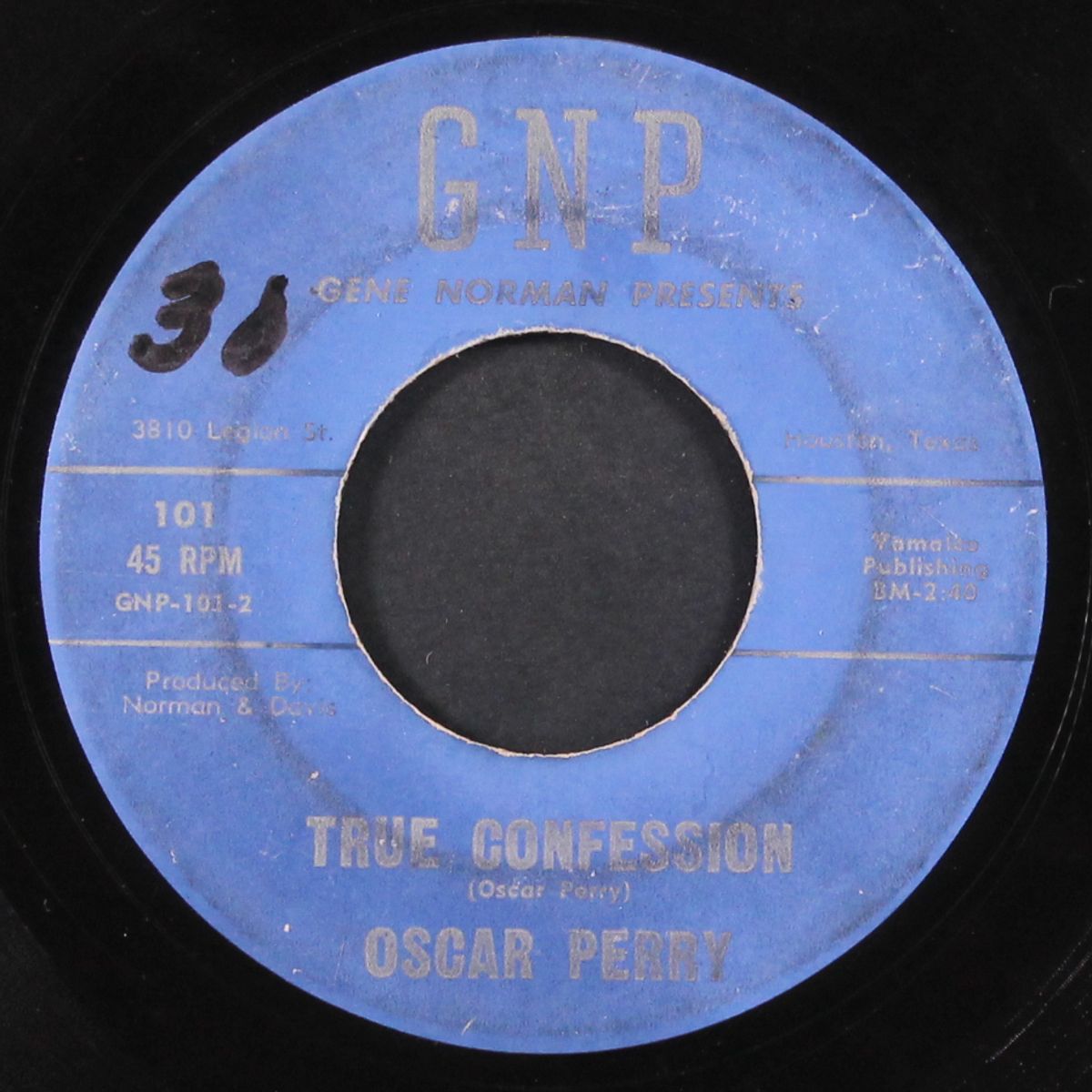 thank you / true confession by OSCAR PERRY