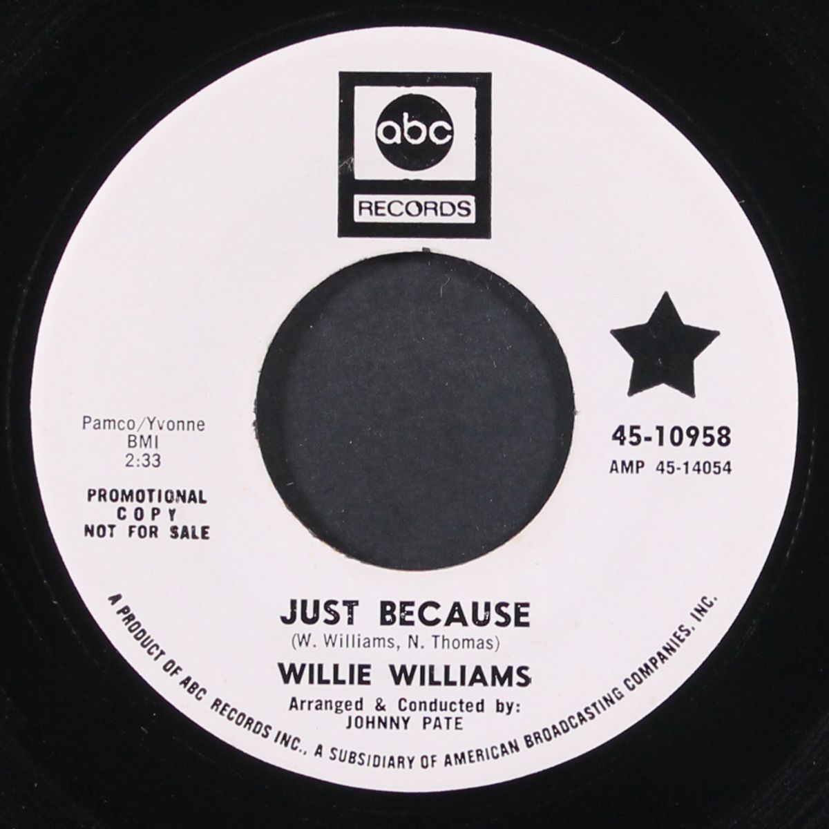 it doesn't pay / just because by WILLIE WILLIAMS