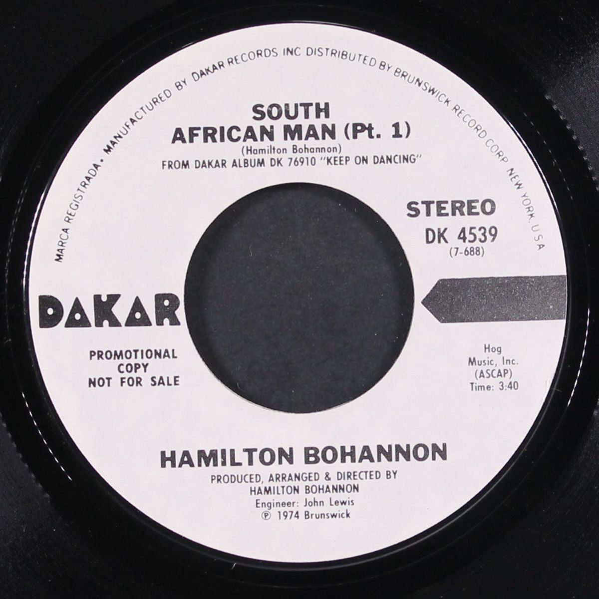 south african man / mono by HAMILTON BOHANNON