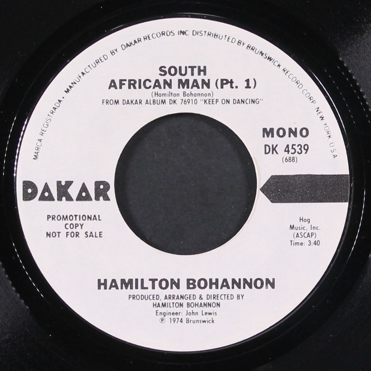 south african man / mono by HAMILTON BOHANNON