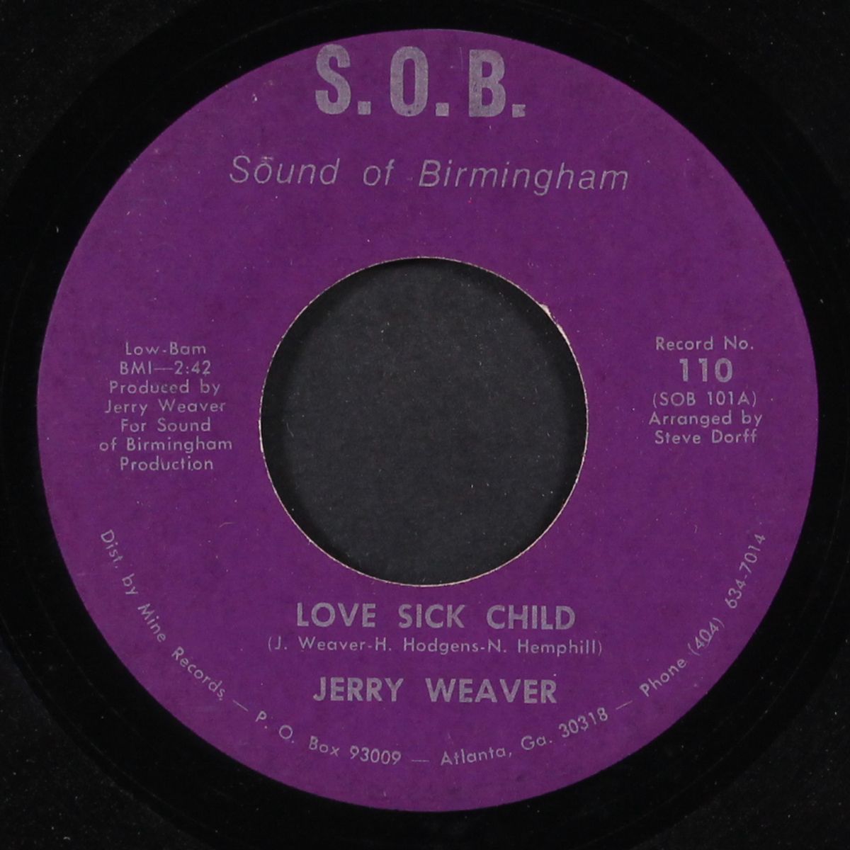 love sick child / i'm in love by JERRY WEAVER