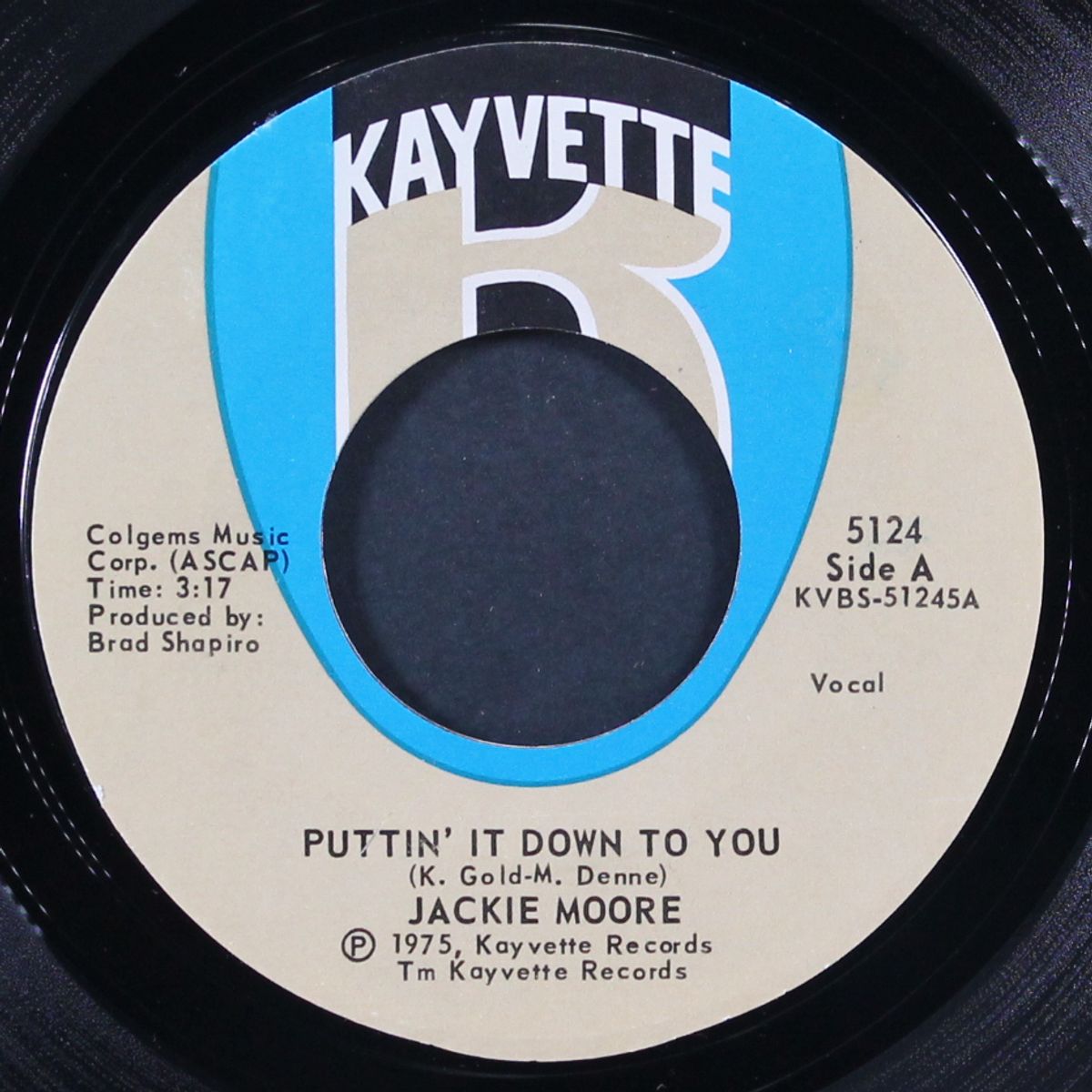 puttin' it down to you / never is forever by JACKIE MOORE