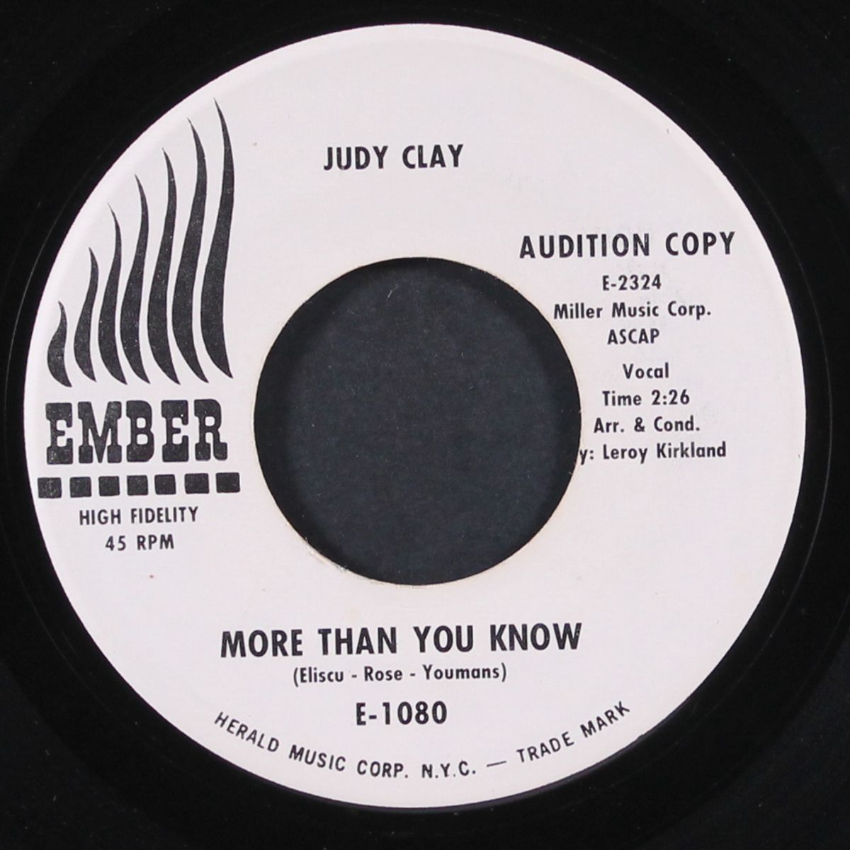 i thought i'd gotten over you / more than you know by JUDY CLAY